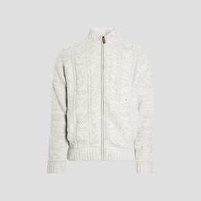 gilet zippe avec torsades ivoire homme Gilet zippé avec torsades ivoire homme