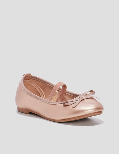 Ballerines irisé à bride sable fille