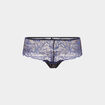 Shorty string en dentelle bleu electrique femme