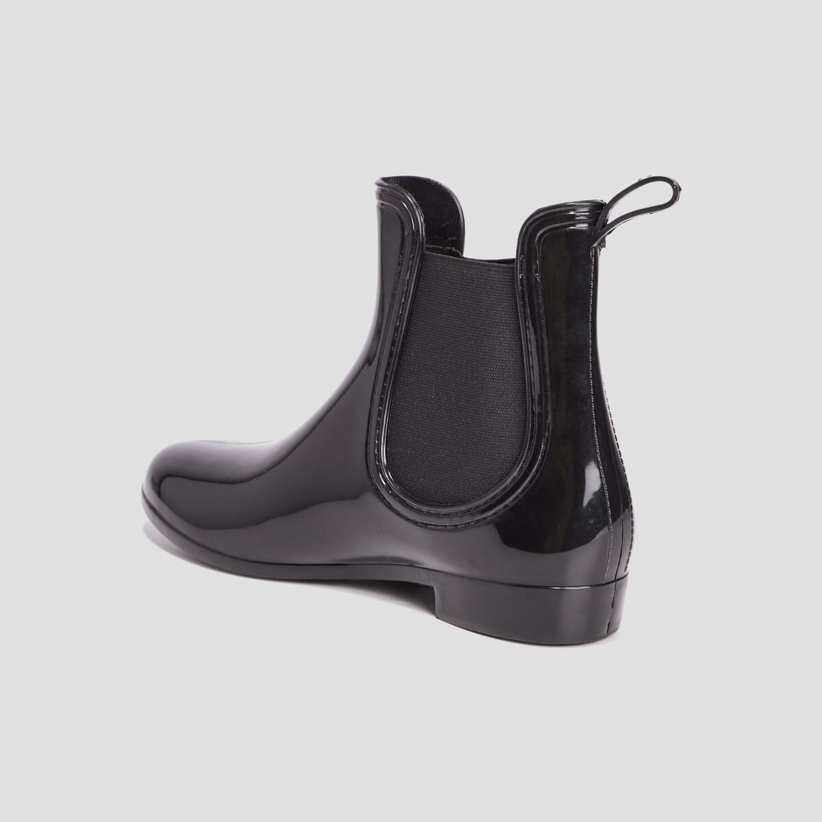 Bottines chelsea de pluie noir femme