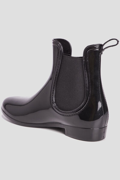 Bottines chelsea de pluie noir femme