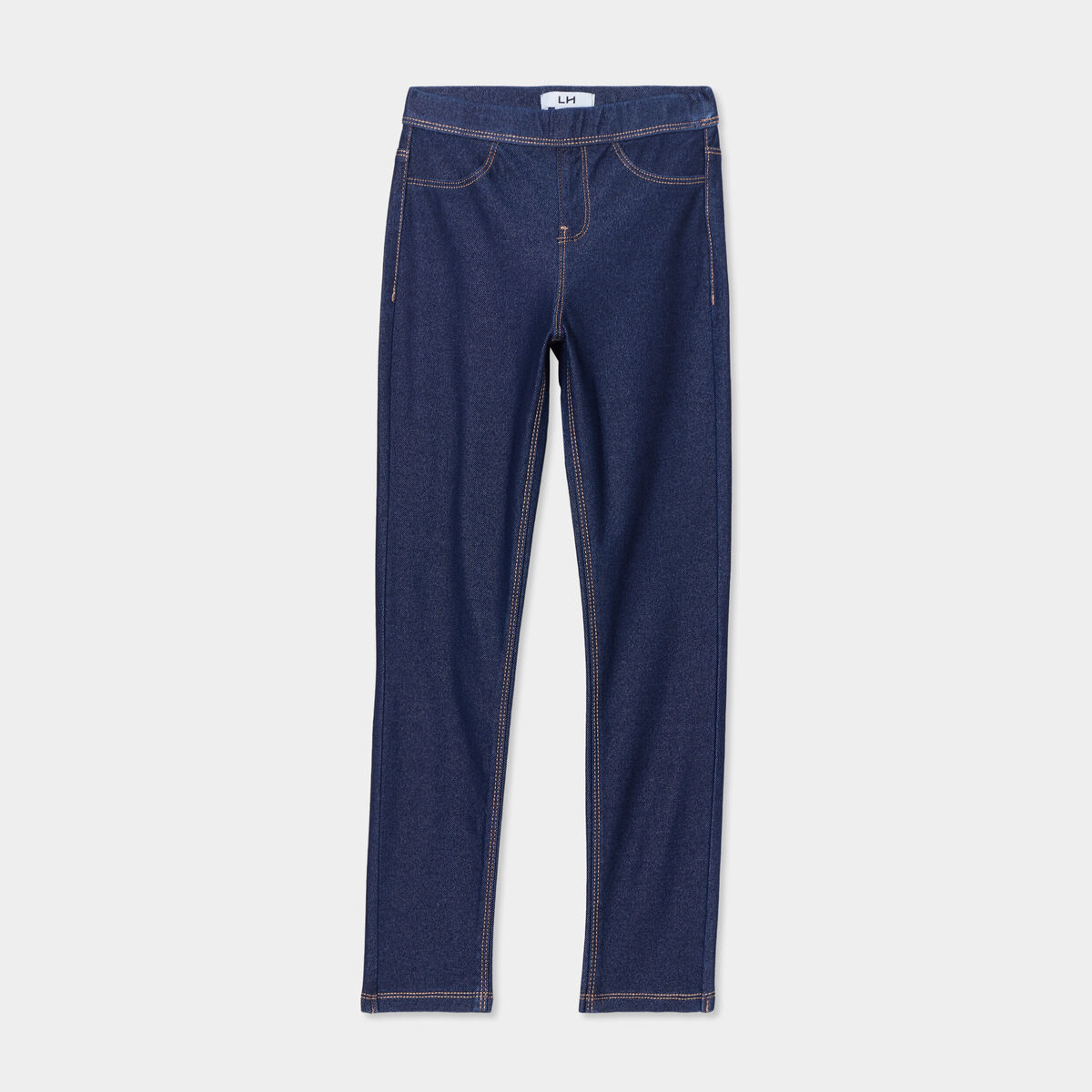 Jegging taille standard coton bleu fille