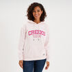 Sweat &agrave; capuche hoodie rose clair femme