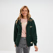 Sweat zipp&eacute; &agrave; capuche vert fonc&eacute; femme