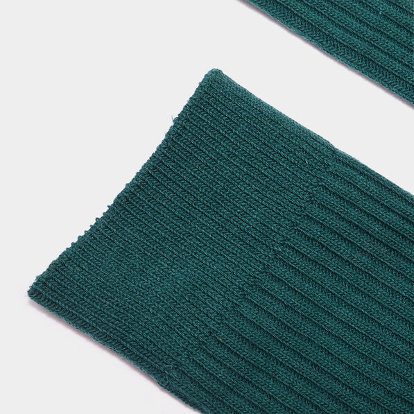 Lot 2 paires chaussettes côtelées vert foncé homme
