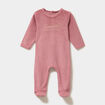 Dors-bien effet velours manches longues rose champagne b&eacute;b&eacute;
