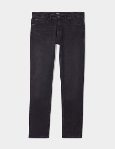 Jeans denim straight 5 poches denim noir homme