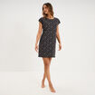 Chemise de nuit manches courtes gris anthracite femme
