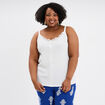 Débardeur détails dentelle blanc femme grande taille