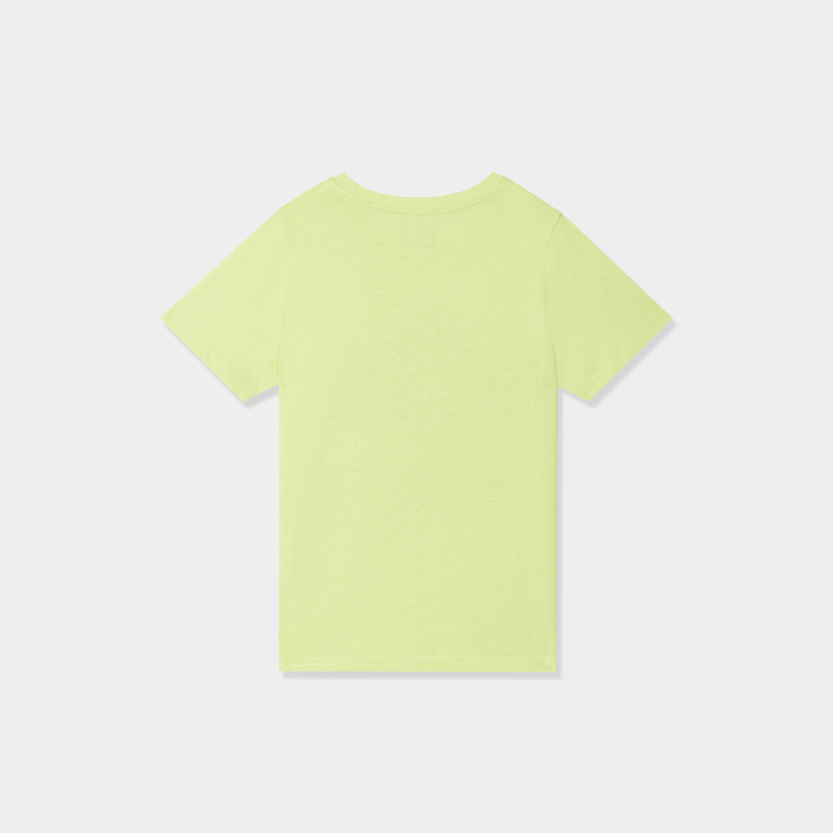 T-shirt à col rond manches courtes vert fluo garçon