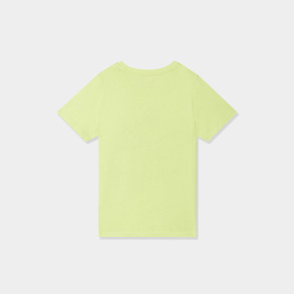 t shirt a col rond manches courtes vert fluo garcon T-shirt à col rond manches courtes vert fluo garçon