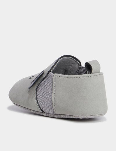 Bottillons layette gris bébé garçon