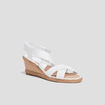Sandales compensées blanc femme