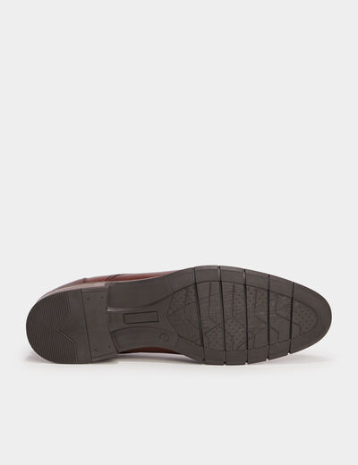 Derbies en cuir avec lacets marron foncé homme