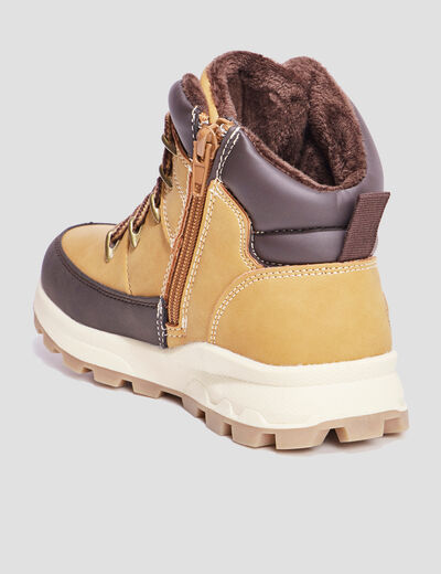 Bottines avec zip Trappeur Barato jaune garçon