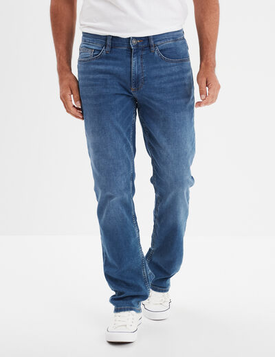 Jean stretch coupe regular denim stone homme