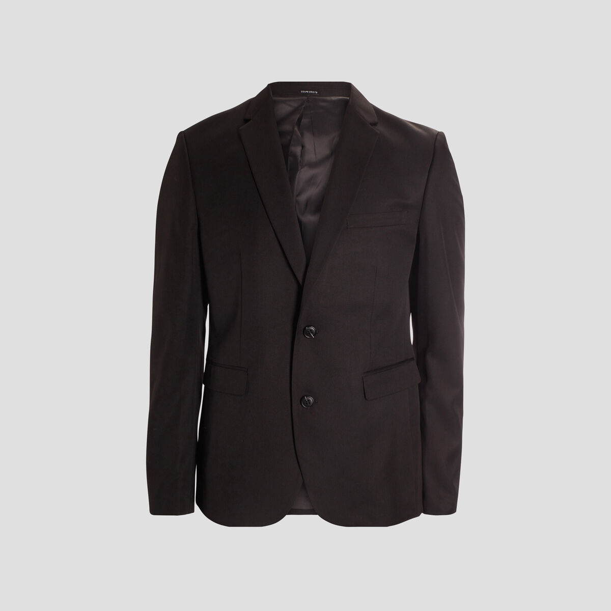 Veste de costume droite ajust&eacute;e noir homme