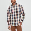 Chemise droite manches retroussées camel homme