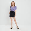 Combishort effet 2-en-1 violet femme