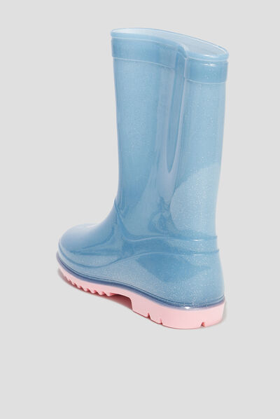 Bottes de pluie à paillettes Stitch bleu fille
