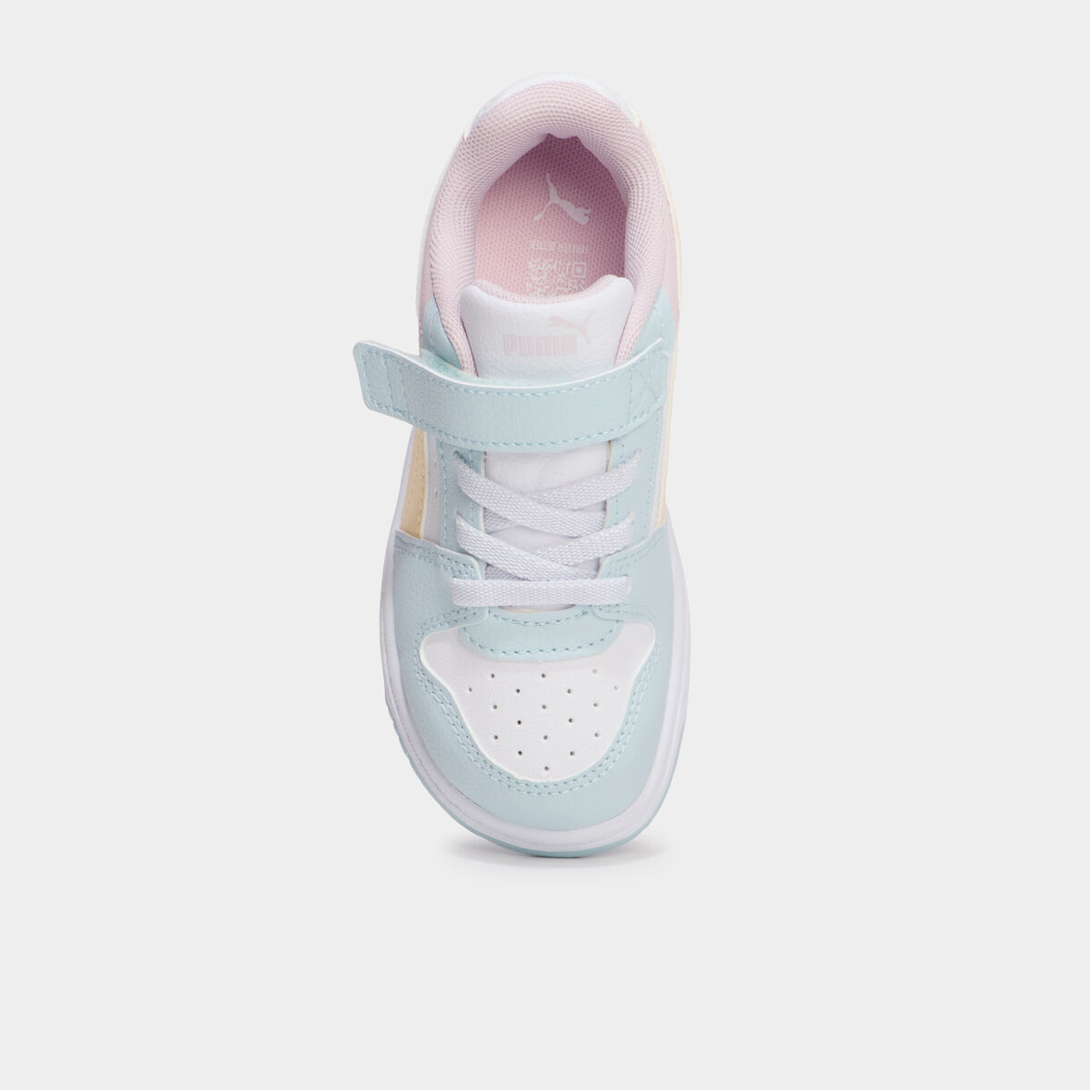 Baskets &agrave; scratchs Puma Rebound Slam bleu pastel fille