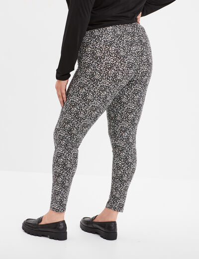 Legging en coton noir femme grande taille