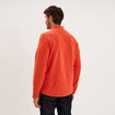 Sweat polaire col camionneur rouge homme