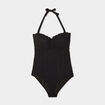 Maillot de bain une pi&egrave;ce balconnet noir femme grande taille