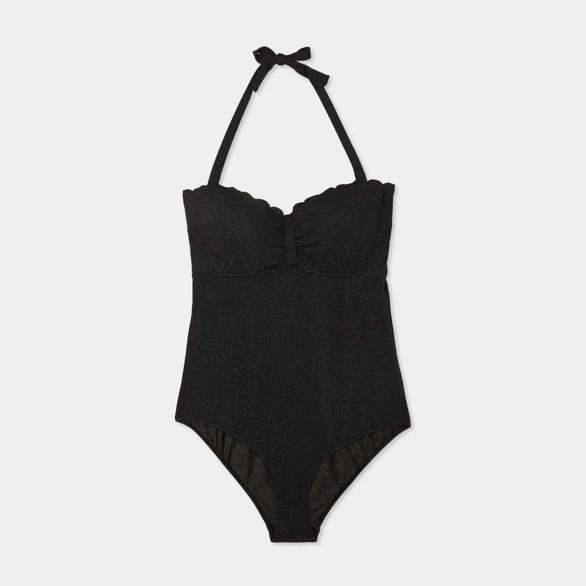 Maillot de bain une pi&egrave;ce balconnet noir femme grande taille