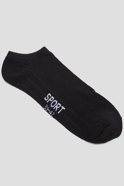Lot 5 paires de socquettes noir homme