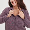 Chemise manches longues coupe ajustée rouge femme grande taille