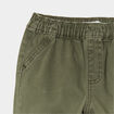 Pantalon jogger bas &eacute;lastiqu&eacute; coton vert kaki b&eacute;b&eacute; gar&ccedil;on