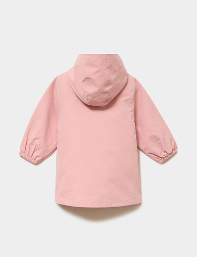 Parka 3 en 1 avec doudoune rose clair b&eacute;b&eacute; fille