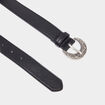 Ceinture avec boucle noir femme