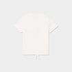 T-shirt noué manches courtes coton blanc fille