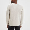 Pull col rond &agrave; manches longues beige homme