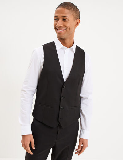 Gilet de costume sans manches noir homme