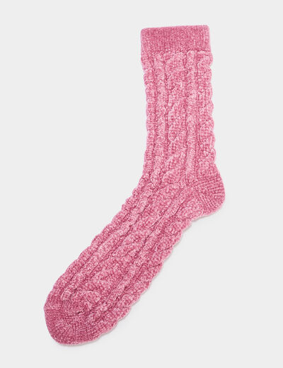 Lot 2 paires chaussettes d'intérieur multicolore femme