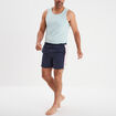 Short de bain droit à nouer bleu marine homme