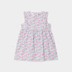 Robe patineuse avec volants coton Creeks bleu bébé fille