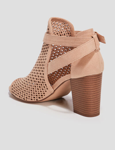 Sandales &agrave; talons sable femme