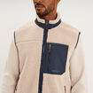 Gilet effet polaire sans manches beige homme