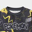 T-shirt manches courtes Pok&eacute;mon Pikachu noir gar&ccedil;on