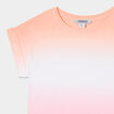 T-shirt col rond manches courtes coton multicolore fille
