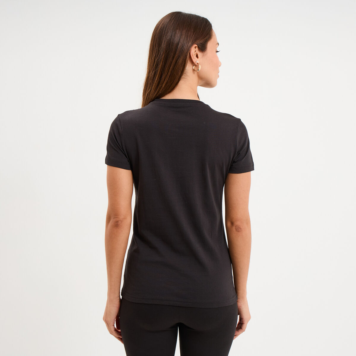 T-shirt manches courtes coton Puma noir femme