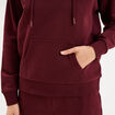 Sweat hoodie 1 poche &agrave; capuche violet fonc&eacute; femme
