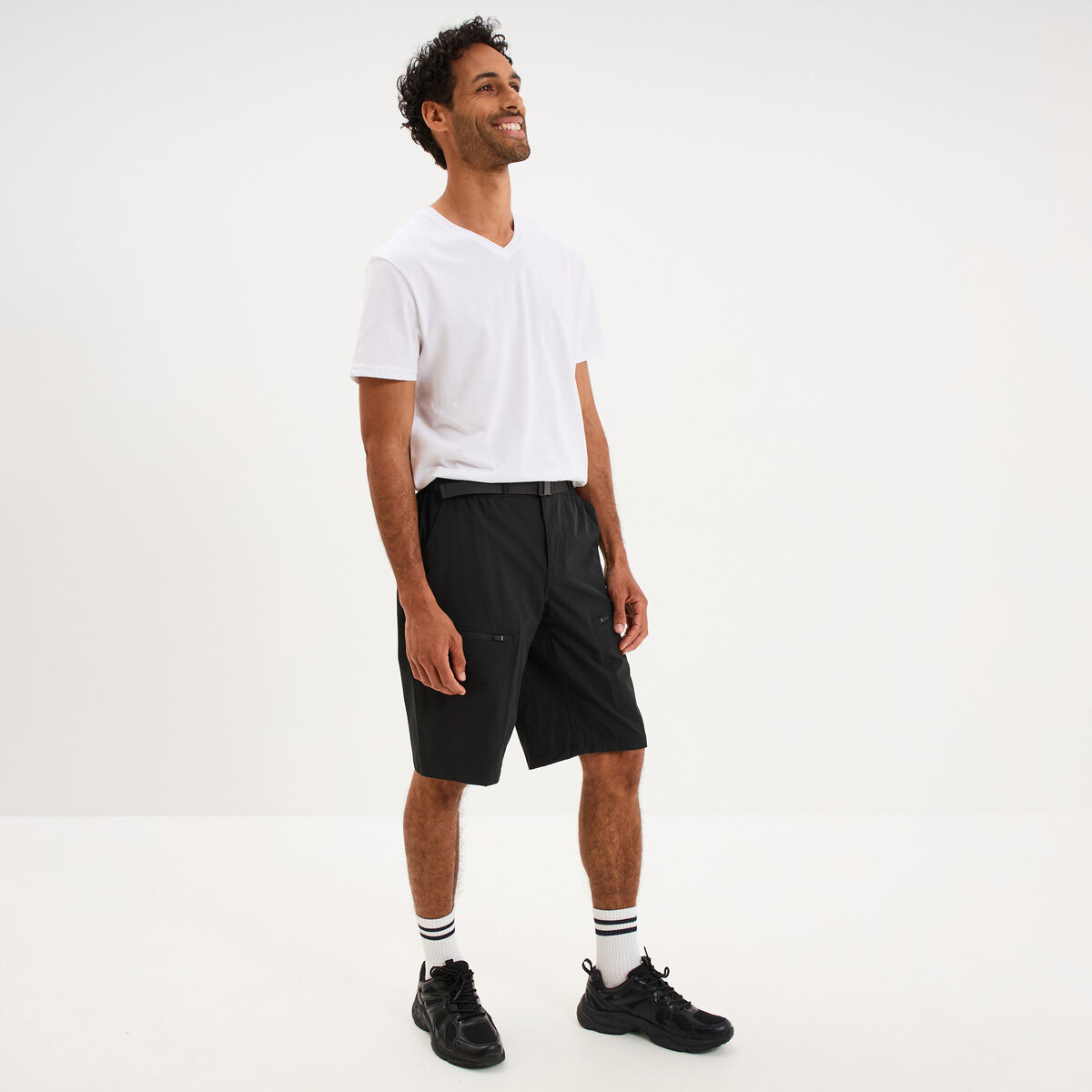Short de randonn&eacute;e respirant noir homme