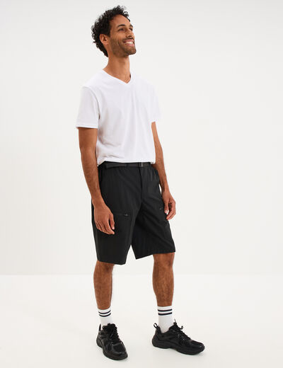 Short de randonn&eacute;e respirant noir homme