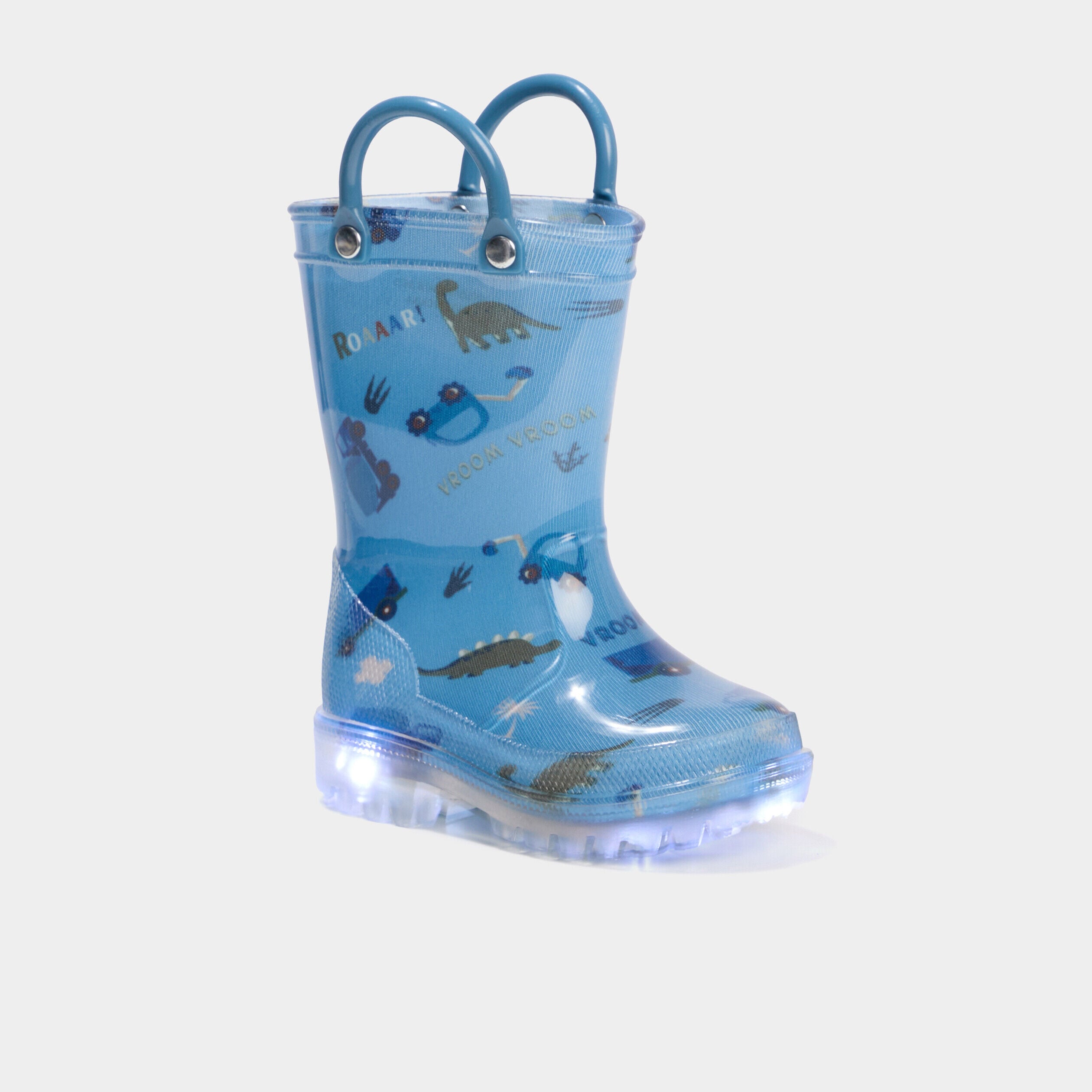 Bottes de pluie lumineuses bleu bébé garçon LH