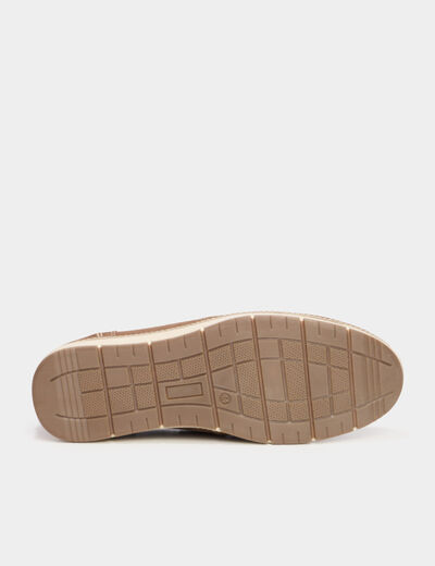 Mocassins en cuir sable homme